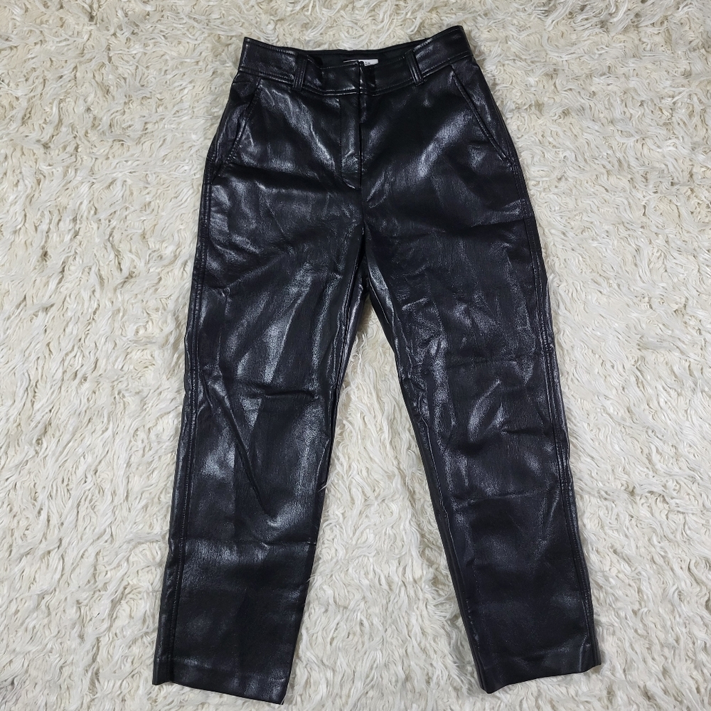 Aritzia Babaton Command Pant Mid-rise Vegan Leather Pants Size 4
